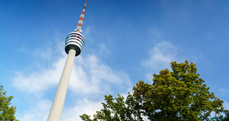 Fernsehturm in Stuttgart Degerloch, unserem Standort als Immobilienmakler